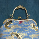 20.5cm Purse Frame Clutch Bag Clasp with Handle DIY Accessories(golden)