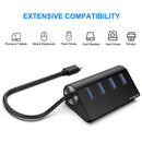 HC421 10Gbps USB 3.1 Gen 2 Type C HUB 4-Port Adapter Male to Female Splitter