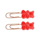 Bear School Office Cartoon Paper Clips Organizer Bookmark Binder Clip Holder