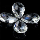 10x 28mm Clear Glass Crystal Prism Tear Drop DIY Pendant Chandelier Jewelry U0J9