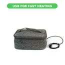 USB Thermal Insulation Lunch Food Box Warmer Heating Container Bags Storage Q5G3