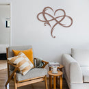 Metal Infinity Heart Art Love Wall Sign for Bedroom Living Room Home Decorations