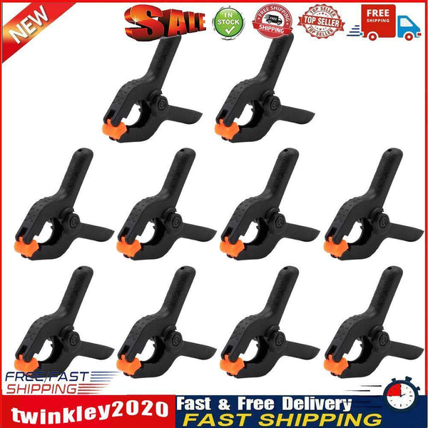 10pcs 2inch Spring Clamps Woodworking Clip Photo Studio Background (Black) Newly