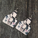 2021 Cow Dangle PU Leather Earrings Wild West Drop Earrings for Women Gifts