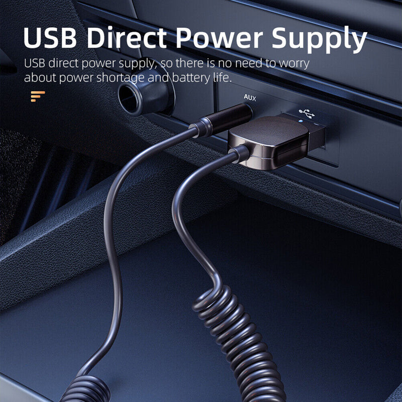 ESSAGER Bluetooth-compatible Adapter Handsfree Car 3.5mm AUX Audio Receiver