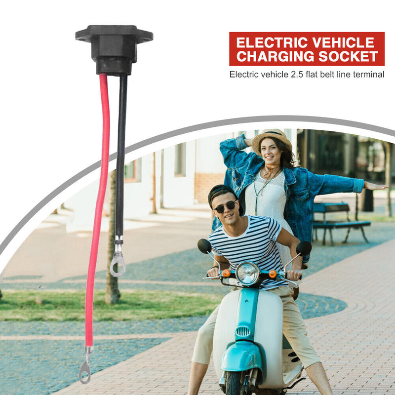 Electric Scooter Vehicle Charging Socket E-bike Plug Cable Wire Connector  Newly