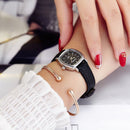 Luxury Watch Women Quartz Casual Thin Leather Strap Square Watch (5