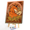 Hand Painted Oil Paint by Numbers DIY Hugging Fox Drawing Wall Decoration Gift