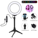 Modes RGBW Tripod Stand LED Selfie Ring Light Video Light For YouTube Tik Tok