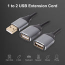USB Cable Y Splitter USB Adapter 1 Male to 2 Female Extension Cord (1pc)