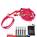 Campsite Storage Strap with 5 Hooks Hanger for Tree Outdoor (Short Rose) Newly