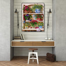 Painting By Numbers Kit DIY Flower Rack Hand Painted Canvas Oil Art Picture