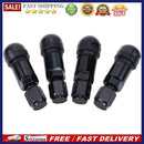 4pcs Metal Car Tire Valve Stem Caps Titanium Spare Tire Covers (Black)