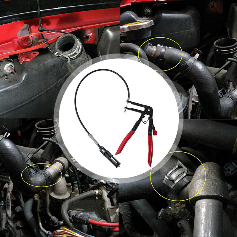 Cable Type Long Reach Hose Clamp Pliers Flexible Wire Car Repair Cr