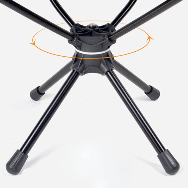 Portable Camping Chair-Outdoor Lightweight Folding Rotatable Chair (Black)