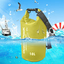 Waterproof Pouch Dry Sack for Drifting Swimming Trekking Bag (Yellow 10L) Newly
