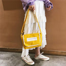Women Travel Messenger Crossbody Bags College Girl Shoulder Bags (Yellow)