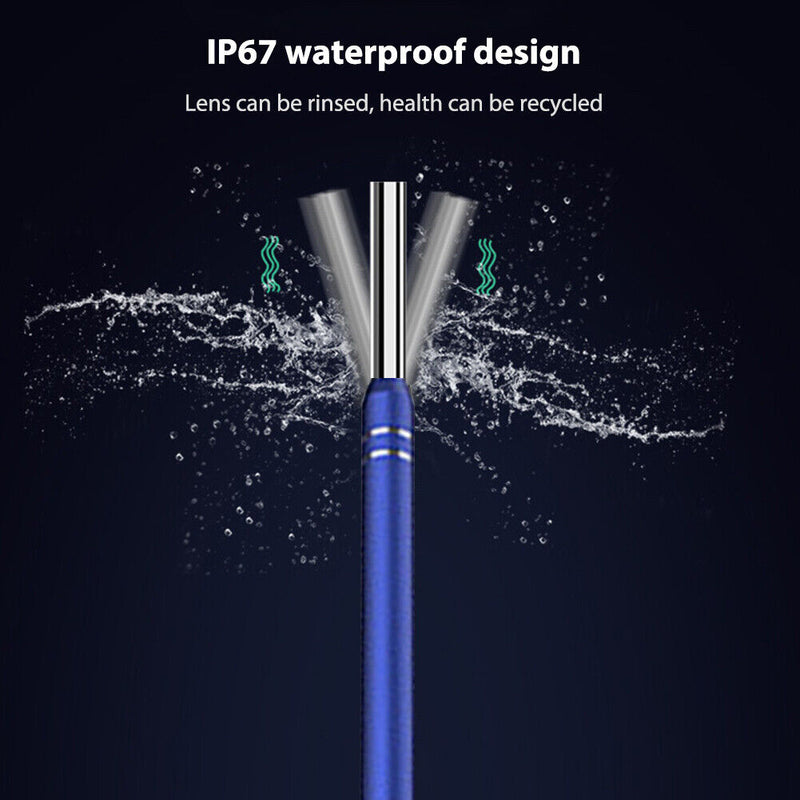 Ear Wax Cleaning Earpick Otoscope Ear Sticks Camera Endoscope (3.9mm Blue) Newly