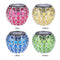 Solar  Hollow Hanging Ball Light Outdoor Waterproof Garden  (Blue+Green)