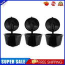 3pcs Plastic Coffee Capsule Cup for Dolce/Gusto Refillable Filters (Black)