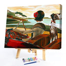 Girl Driving Hand Painted Oil Paint By Numbers Digital Drawing Canvas Home Art