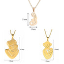 Family Jewelry Mother's Day Stainless Steel Chain Pendant Necklace Mom and Baby