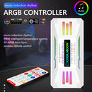 CoolMoon ARGB Controller 4 Pin PWM 5V 3 Pin for PC Case Cooling Fan (White)
