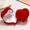 Gift Storage Engagement Jewelry Box Wedding Ring Box Red Heart Velvet Ring Box