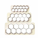 3X Hexagon Fondant Ausstecher Kuchen Biskuitform Dekor Backen Gadget CC J1P5