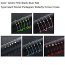 Multicolor Relationship Family Star Heart Bangle Rope String Lucky Bracelet