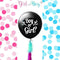 36" Large Black Gender Reveal Balloon Oh Baby Boy Girls Confetti I0M0 T5F5