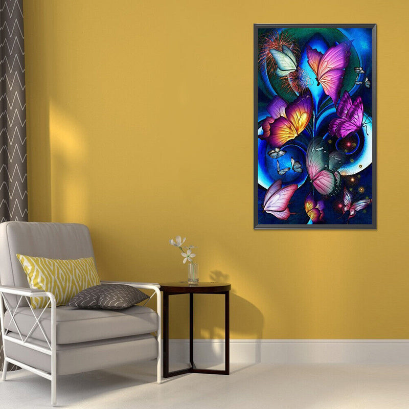 5D Diamond Painting Butterfly Full Round Drill Rhinestone DIY Home Decorati