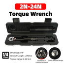 Adjustable 1/4'' Torque Wrench Hand Spanner 2-24N Torque Wrench Ratchet Tool{