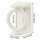 Nail Free Adjustable Hanging Rack Shelf Adhesive Curtain Rod Holder Round Hook