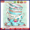 Hand Painted Oil Paint by Numbers DIY Tea Cup Drawing Wall Art Decoration G