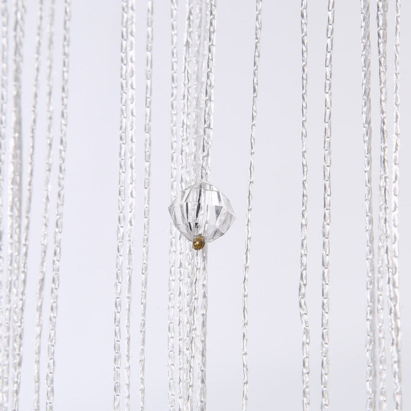 Decorative String Curtain Beads Wall Panel Fringe Room Door Window White Newly