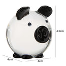 Zodiac Pig Crystal Diamond Birthday Gift Home Office Ornaments (Black) Newly