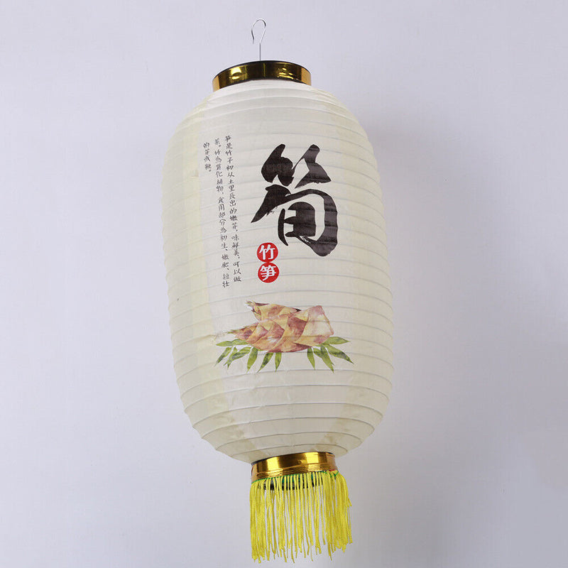 Japanese Lantern with Tassel Waterproof Festival Hanging Light Decor (N) Newly