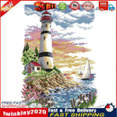 Cross Stitch Kits DIY Lighthouse 14CT Stamped Needlework 30 X 40cm (F782) Newly