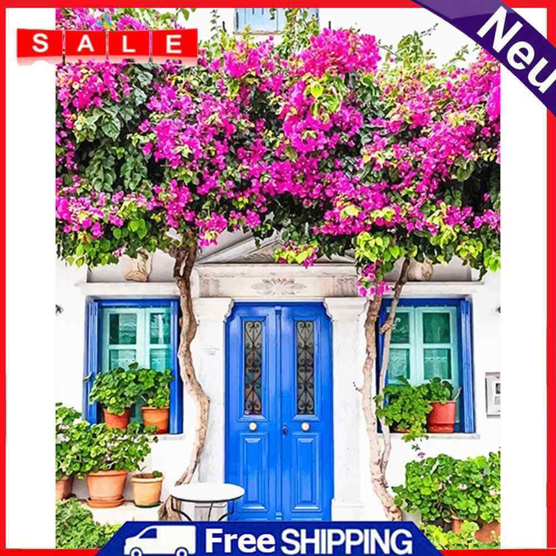 Front Yard Tree Hand Painted Picture Oil Painting By Numbers DIY Kit No Frame