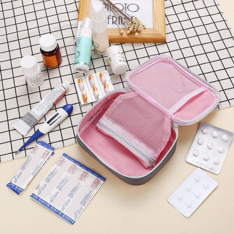 Portable Emergency Medical Bag Outdoor First Aid Drug Storage Bags (Pink) Newly