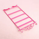 Earrings Necklace Ear Studs Jewelry Display Rack Metal Stand Holder(Pink)