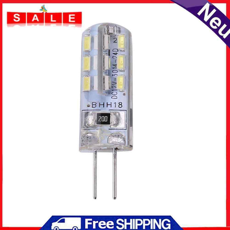 LED Lamp, G4, 2W, DC 12V, 24 SMD3014, 110lm, White