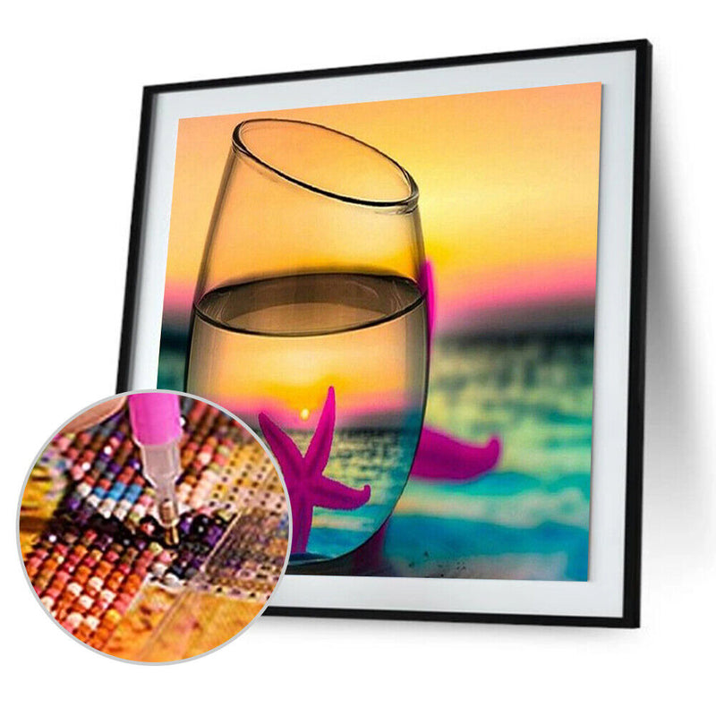 5D DIY Full Drill Diamond Painting Cup Cross Stitch Embroidery Mosaic Kit