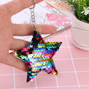 Colorful Sequins Keychain Star Shining Girl Backpack Jewelry (Multicolor)