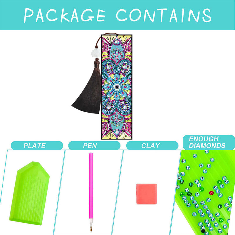 5D DIY Diamond Painting Bookmark Mandala Mosaic Tassel Book Crafts (FQY013)