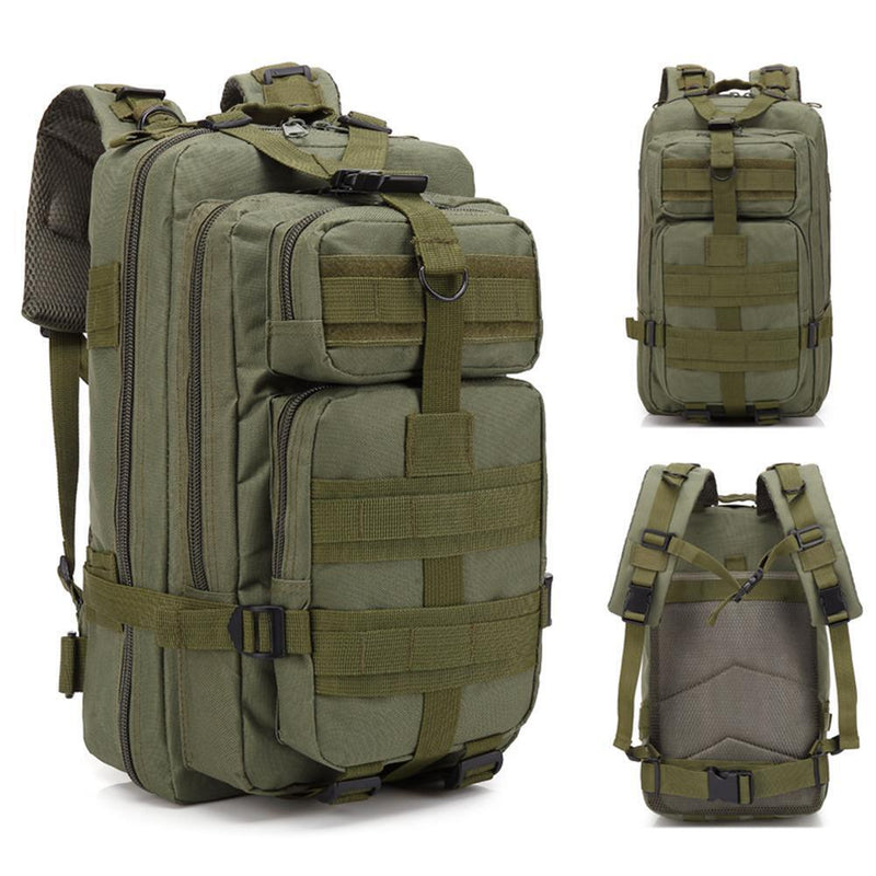 30L Outdoor Sports Waterproof Backpacks Large Storage Rucksack (Army Green)