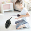 Wireless Electric RC Flocking Rat Toys Pet Cat Play Remote Control Mouse Toys