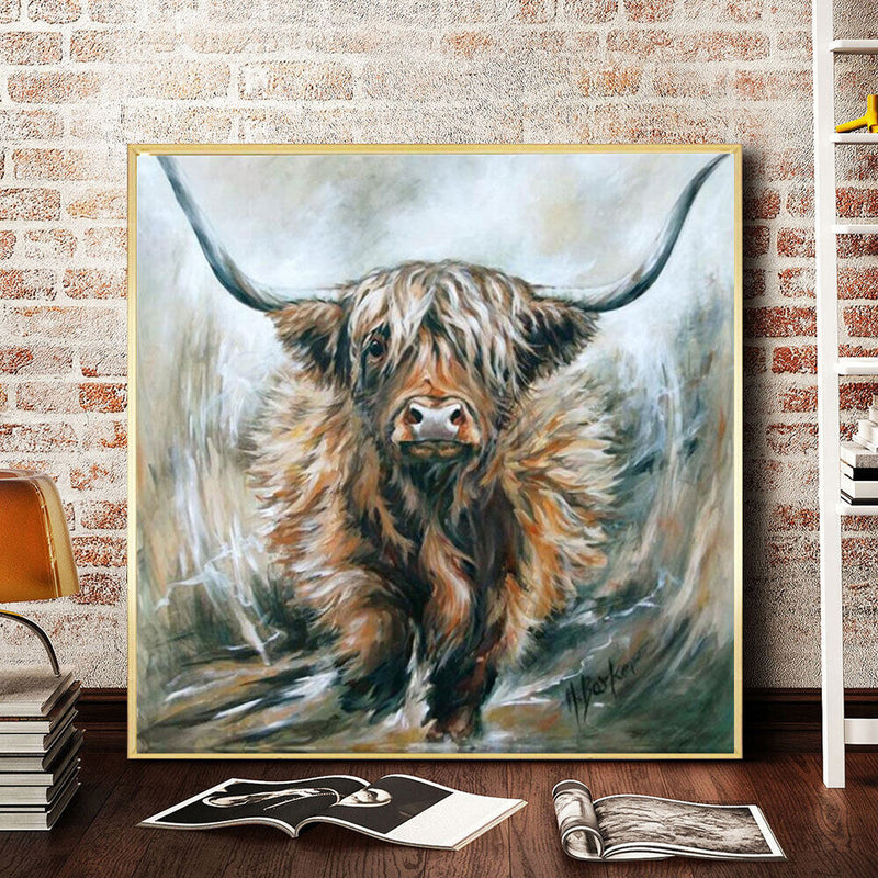 Yak Oil Paint By Numbers Kits Canvas Picture Wall Art DIY Craft Coloring Dr