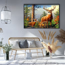 Full Embroidery Kit Forest Elk 11CT Stamped Needlework Home Room Decoration